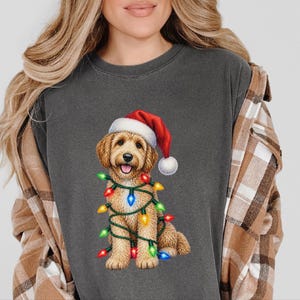 Christmas Goldendoodle Shirt, Goldendoodle Mom Gift, Holiday Dog Sweater, Doodle Christmas Tee, Goldendoodle Lover Gift image 1