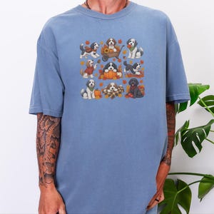 Sheepadoodle Fall Sweatshirt, Autumn Dog Shirt, Sheepadoodle Mom Gift, Doodle Dog Lover Shirt, Pumpkin Spice Tee image 9