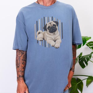 Camiseta de perro carlino, regalo para amantes de los carlinos, camiseta con estampado de cachorro adorable, camiseta para mamás carlinos, camiseta con retrato de perro, camiseta para papás carlinos, ropa para amantes de las mascotas imagen 3