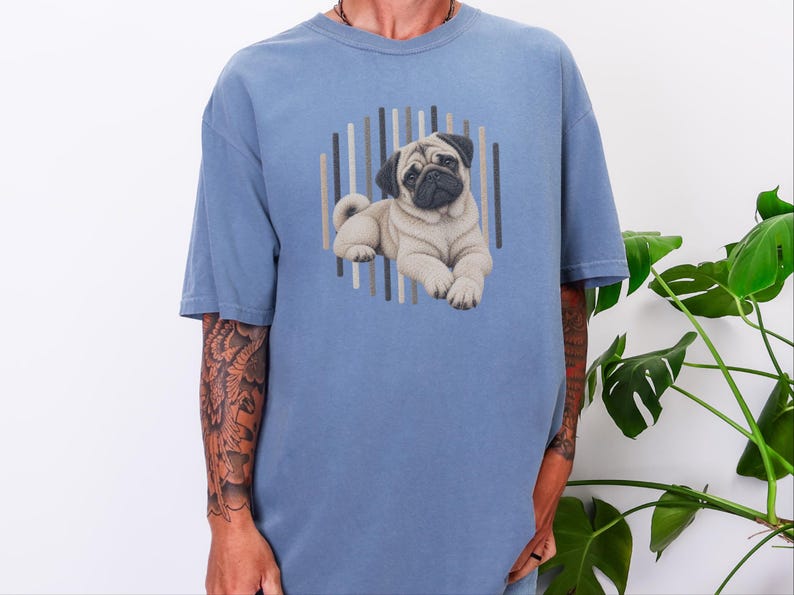 Camiseta de perro carlino, regalo para amantes de los carlinos, camiseta con estampado de cachorro adorable, camiseta para mamás carlinos, camiseta con retrato de perro, camiseta para papás carlinos, ropa para amantes de las mascotas imagen 3