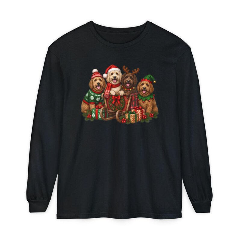Christmas Labradoodle Shirt, Labradoodle Christmas Gift, Santa Dog Tee, Dog Mom Christmas Shirt, Holiday Pet Shirt, Labradoodle Lover Gift image 13
