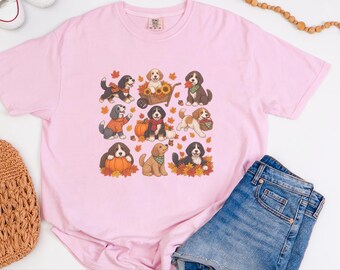 Fall Bernedoodle Shirt, Bernedoodle Mom Gift, Autumn Dog Tee, Pumpkin Patch Sweatshirt, Doodle Lover Gift
