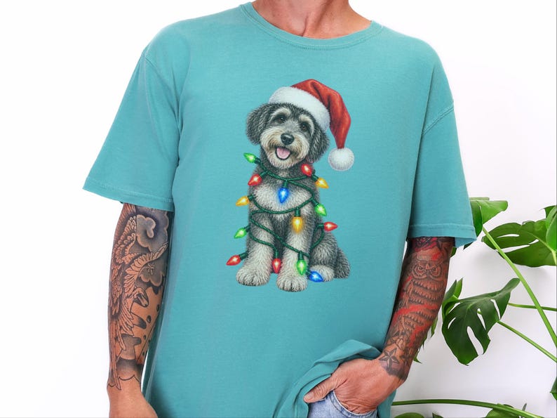 Schnoodle Christmas Shirt, Dog Lover Gift, Schnoodle Mom Sweatshirt, Christmas Dog Shirt, Holiday Puppy Tee image 7