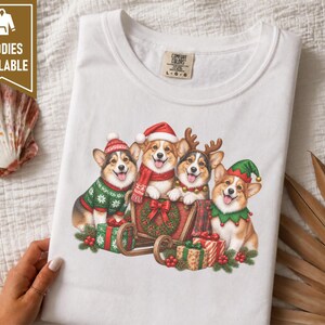 Corgi Christmas Shirt, Holiday Dog Shirt, Corgi Mom Gift, Festive Puppy Top, Dog Lover Gift Bild 6