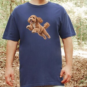 Cockapoo Shirt, Cockapoo Mom Gift, Running Dog Tee, Doodle Lover Shirt, Fast Dog Apparel, Pet Owner Gift image 4