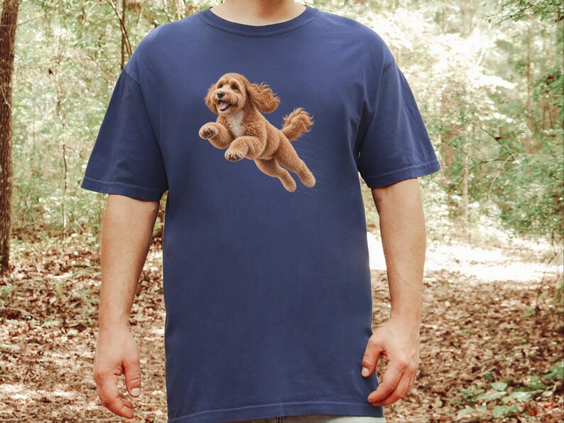 Cockapoo Shirt, Cockapoo Mom Gift, Running Dog Tee, Doodle Lover Shirt, Fast Dog Apparel, Pet Owner Gift image 4
