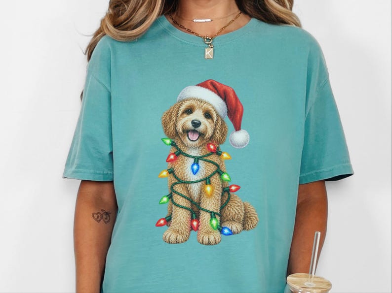 Christmas Cavapoo Shirt, Cavapoo Mom Gift, Holiday Puppy Tee, Cavapoo Christmas Sweatshirt, Dog Christmas Gift image 6