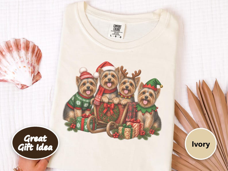 Yorkie Christmas Shirt, Yorkie Mom Gift, Holiday Dog Shirt, Festive Puppy Top, Dog Lover Gift image 10