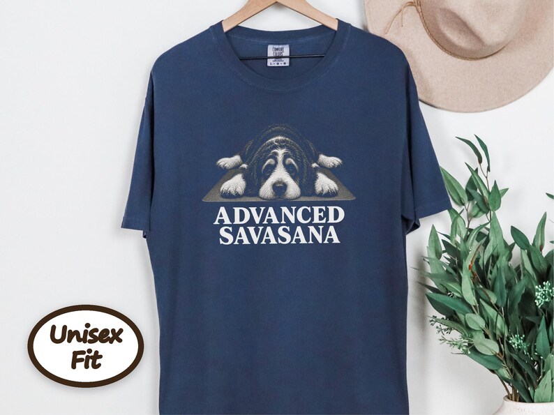 Bernedoodle Shirt, Yoga Teacher Gift, Bernedoodle Mom, Advanced Savasana, Yoga Lover Shirt, Meditation Tshirt, Funny Dog Tee image 7