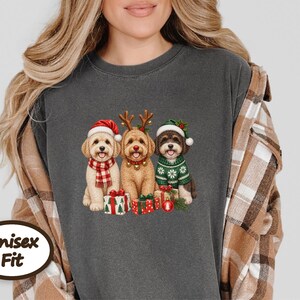 Christmas Maltipoo Shirt, Christmas Dog Lover Gift, Holiday Pet Crewneck, Festive Puppy Sweatshirt, Maltipoo Mom Tee image 8