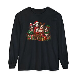 Christmas Bernedoodle Shirt, Festive Puppy Sweatshirt, Holiday Dog Lover Gift, Bernedoodle Christmas Gift, Winter Dog Shirt image 13