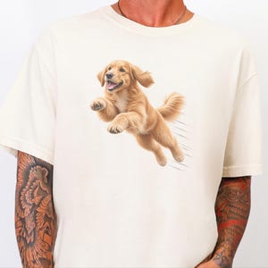 Golden Retriever Shirt, Golden Retriever Dad Gift, Golden Retriever Mom, Dog Zoomies Art, Retriever Lover Gift, Golden Retriever Tee image 5