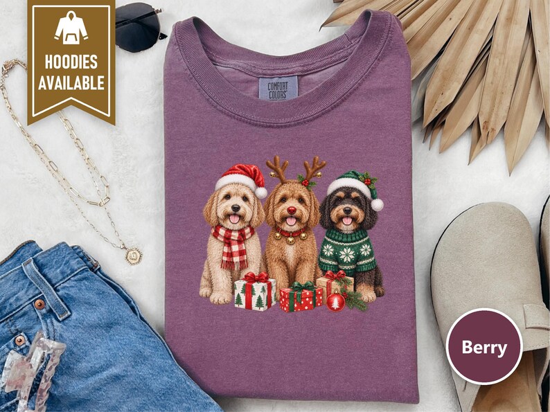 Christmas Dog Mom Shirt, Cavapoo Christmas Shirt, Winter Dog Shirt, Christmas Pet Shirt, Cavapoo Mom Gift, Holiday Dog Shirt image 7