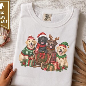 Christmas Dog Shirt, Labrador Christmas Gift, Black Lab Christmas Sweatshirt, Chocolate Lab Lover Shirt, Yellow Lab Holiday Tee image 8
