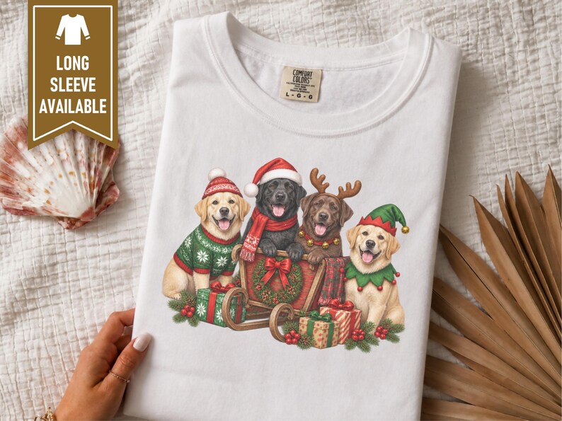 Christmas Dog Shirt, Labrador Christmas Gift, Black Lab Christmas Sweatshirt, Chocolate Lab Lover Shirt, Yellow Lab Holiday Tee image 8