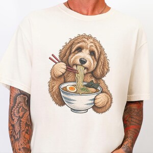 Labradoodle Lover Shirt, Labradoodle Gift, Ramen Lover Tee, Funny Dog Art image 6