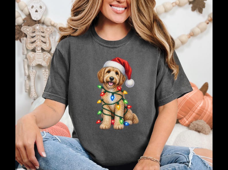 Christmas Goldendoodle Shirt, Goldendoodle Mom Gift, Holiday Dog Sweater, Doodle Christmas Tee, Goldendoodle Lover Gift image 8