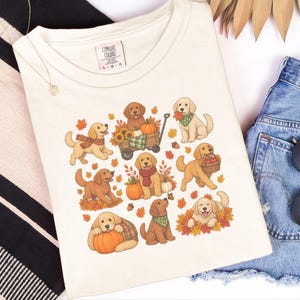 Golden Retriever Fall Shirt, Golden Retriever Gift, Autumn Dog Lover Tee, Pumpkin Patch Sweatshirt image 7