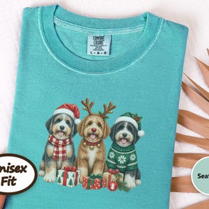 Aussiedoodle Christmas Sweatshirt, Aussiedoodle Gift, Holiday Dog Crewneck, Christmas Dog Sweater, Festive Puppy Lover Shirt image 10