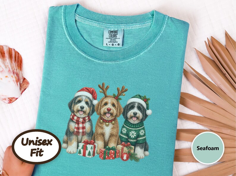 Aussiedoodle Christmas Sweatshirt, Aussiedoodle Gift, Holiday Dog Crewneck, Christmas Dog Sweater, Festive Puppy Lover Shirt image 10