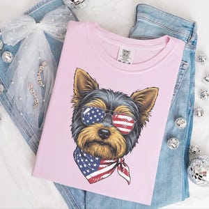 Yorkshire terrier, amerikansk flagga, hund, present, present, present, gåva bild 7