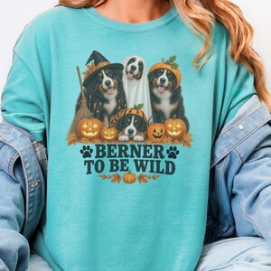 Bernese Dog Shirt, Berner Mom Gift, Halloween Dog Tee, Witch Dog Shirt, Spooky Season Shirt, Mountain Dog Gift image 8