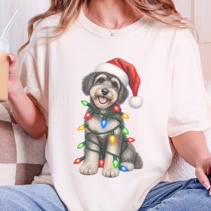 Schnoodle Christmas Shirt, Dog Lover Gift, Schnoodle Mom Sweatshirt, Christmas Dog Shirt, Holiday Puppy Tee image 9