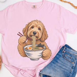 Goldendoodle Shirt, Golden Doodle Gift, Ramen Lover Tee, Japanese Food Shirt, Dog Mom Gift, Foodie Humor T-shirt, Ramen Noodles Japan image 1