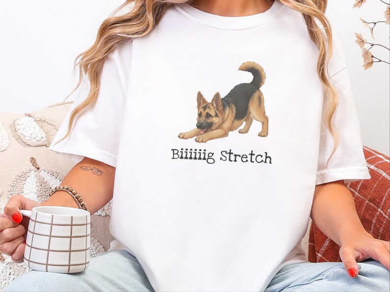 Comfort Colors GSD Sweatshirt Biiiiig Stretch, German Shepherd Dog Lover Gift, Pet Owner Shirt, Alsatian Puppy Tee, German Shepherd Tee image 9