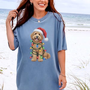 Labradoodle Christmas Shirt, Holiday Pet Shirt, Christmas Dog Mom, Labradoodle Gift, Christmas Lights Tee, Dog Lover Christmas Gift image 10