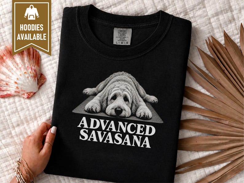 Goldendoodle Shirt, Yoga Lover Gift, Advanced Savasana Tee, Dog Mom Gift, Funny Workout Shirt, Meditation Humor bild 10