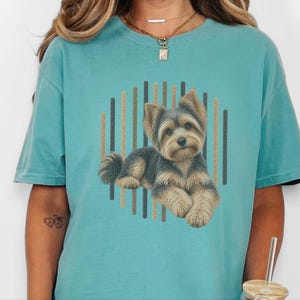Yorkie Mom Shirt, Yorkie Lover Gift, Yorkshire Terrier Graphic Tee, Cute Puppy T Shirt, Dog Owner Present image 1