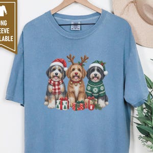 Aussiedoodle Christmas Sweatshirt, Aussiedoodle Gift, Holiday Dog Crewneck, Christmas Dog Sweater, Festive Puppy Lover Shirt image 7