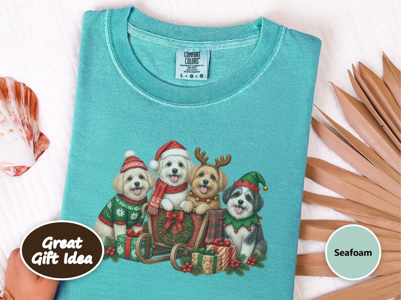 Maltipoo Christmas Shirt, Maltipoo Dog Gift, Festive Santa Puppy Tee, Christmas Dog Lover Shirt, Holiday Dog Sweatshirt image 7