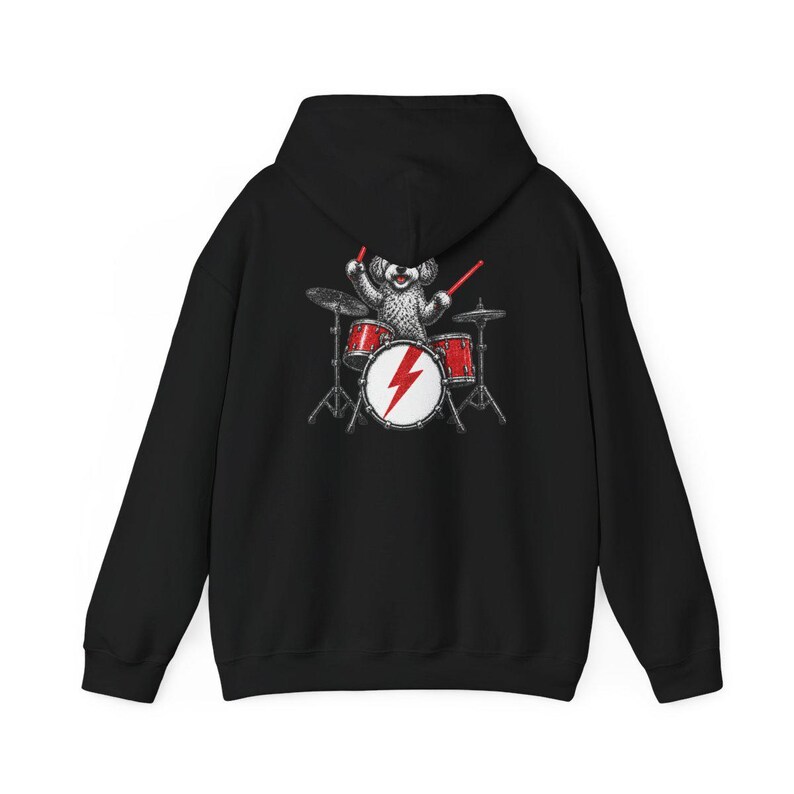 Camiseta Maltipoo Baterista, Camiseta Cachorro Rockeiro, Ideia de Presente para Baterista, Camiseta Amante da Música, Camiseta Filhote Músico, Presente para Pet de Banda de Rock imagem 11