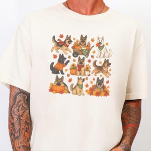 German Shepherd Fall Shirt, Autumn Dog Mom Gift, Cozy Season Sweatshirt, Puppy Lover Tee image 10