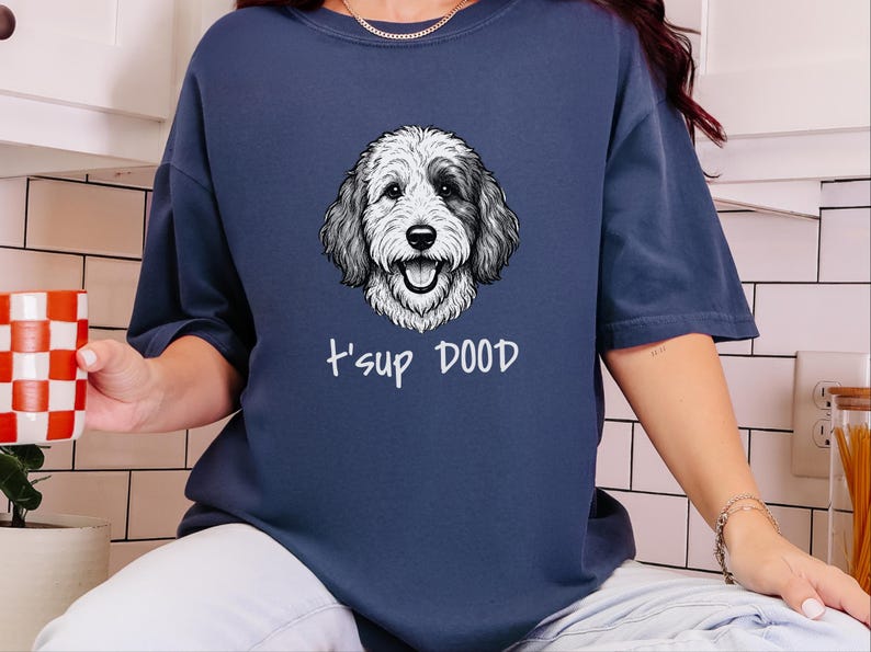 Comfort Colors Sheepadoodle Sweatshirt | T'sup Dood Goldendoodle Sweatshirt | Aussiedoodle Crewneck | Bernedoodle Labradoodle Sheepadoodle image 5