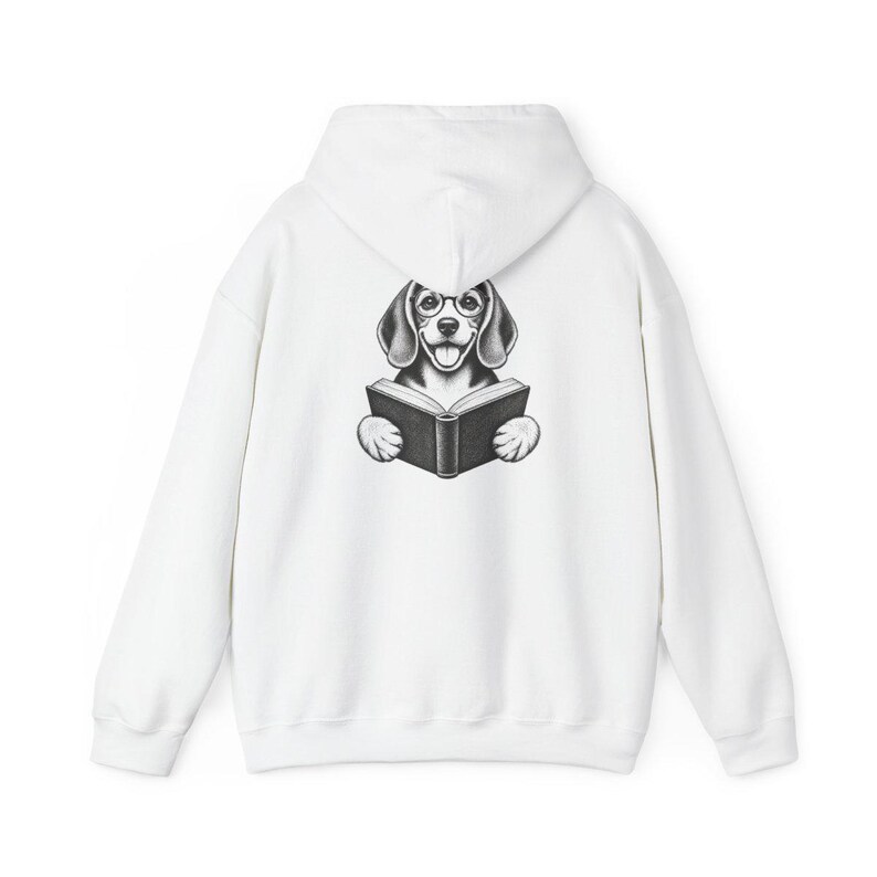 T-shirt Beagle, Cadeau pour amoureux des Beagles, T-shirt pour passionnés de lecture, T-shirt pour lecteurs et bibliophiles, T-shirt avec un chien qui lit, T-shirt bibliothèque, T-shirt livres image 12