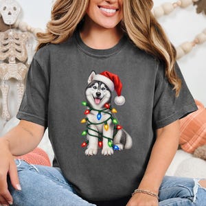 Husky Christmas Shirt, Husky Christmas Sweatshirt, Dog Christmas Gift, Holiday Dog Owner Gift, Siberian Husky Lover Tee image 7