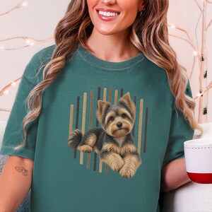 Yorkie Mom Shirt, Yorkie Lover Gift, Yorkshire Terrier Graphic Tee, Cute Puppy T Shirt, Dog Owner Present image 2