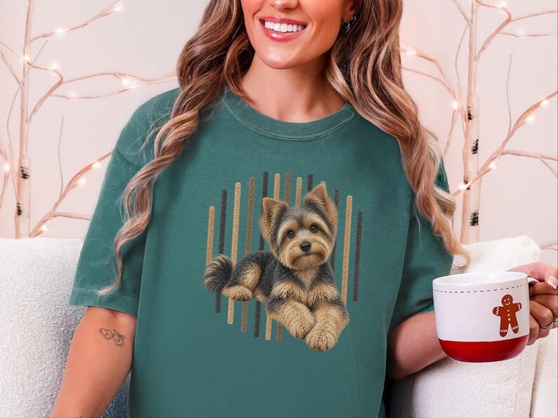 Yorkie Mom Shirt, Yorkie Lover Gift, Yorkshire Terrier Graphic Tee, Cute Puppy T Shirt, Dog Owner Present image 2