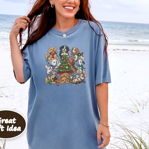 Christmas Dog Shirt, Holiday Puppies Gift, Festive Dogs Tee, Cute Puppy Christmas Sweater, Dog Lover Gift Idea image 9