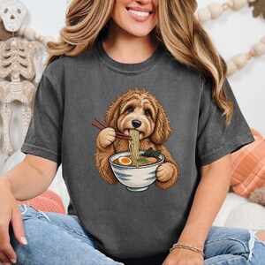 Labradoodle Lover Shirt, Labradoodle Gift, Ramen Lover Tee, Funny Dog Art image 7