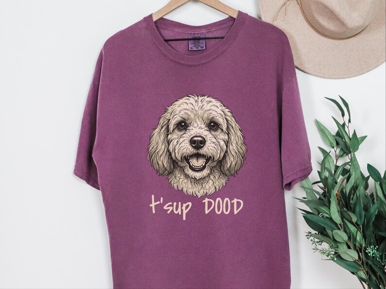 T-shirt Comfort Colors Goldendoodle Dog Mom, Sweat-shirt T'sup Dood Cavapoo, T-shirt graphique pour amoureux des Labradoodles, Col rond pour propriétaire de Bernedoodle image 7