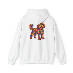Camiseta de perro Schnoodle, regalo para dueños de Schnoodle, arte de perros colorido, camiseta con estampado de garabatos, ropa para amantes de los perros imagen 12