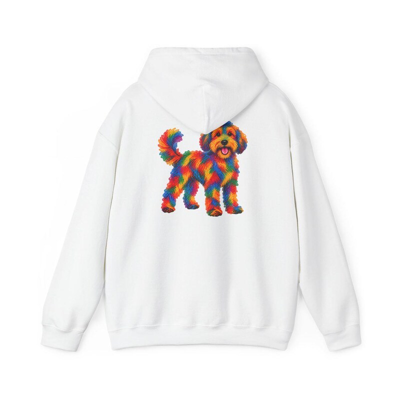 Camiseta de perro Schnoodle, regalo para dueños de Schnoodle, arte de perros colorido, camiseta con estampado de garabatos, ropa para amantes de los perros imagen 12