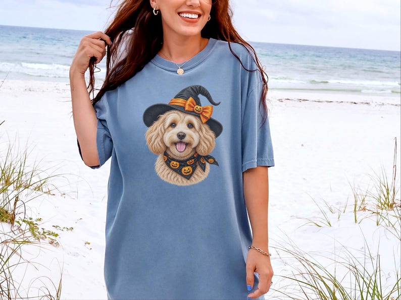 Halloween Dog Mom Shirt, Witch Dog Shirt, Maltipoo Mom Gift, Doodle Mom Shirt, Spooky Dog Tee, Halloween Pet Gift image 5