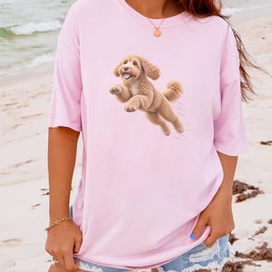 Labradoodle Mom Shirt, Labradoodle Lover Gift, Dog Agility Shirt, Running Labradoodle Tee, Doodle Mom Gift image 7