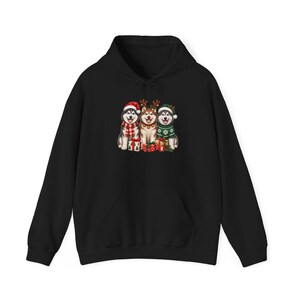 Husky Christmas Sweatshirt, Siberian Husky Holiday Gift, Dog Lover Winter Shirt, Festive Puppy Crewneck, Husky Mom Present image 11