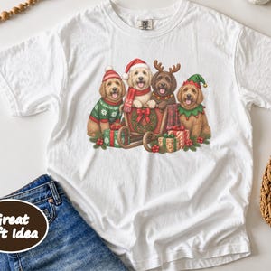 Christmas Labradoodle Shirt, Labradoodle Christmas Gift, Santa Dog Tee, Dog Mom Christmas Shirt, Holiday Pet Shirt, Labradoodle Lover Gift image 7